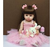 Muñeca bebé renacida realista de tacto suave, muñecas de alta calidad, regalos para niños, juguete de cuerpo completo, muñeca bebé renacida de silicona suave. 55cm