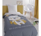 Parure de couette 140 x 200  Super Héros  Réversible 100% Coton / 57 Fils/cm²
