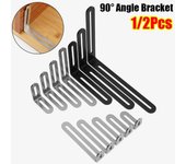 1/2 piezas de soporte de esquina de ángulo recto de 90 grados para estante, soporte para gabinete, pantallas de pared 1Pcs 100x120x24mm