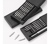 Juego de destornilladores 25 en 1, brocas de destornillador magnético de precisión, minicaja de herramientas desmontable para reparación de teléfonos inteligentes en casa y PC negro