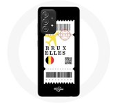 Coque pour Samsung Galaxy A52 Billet d'avion Bruxelles Belgique