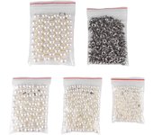 300 piezas de 6 mm, 8 mm, 10 mm y 12 mm, varios tamaños, remaches, botones, manualidades, decoración de bolsas, color blanco