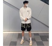 Sudadera con capucha para hombre en primavera y otoño, chaqueta versátil con estampado de letras sueltas y modernas, sudadera con capucha de manga larga para hombre, top informal M negro