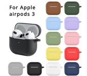 Para Apple Airpods 3 2022 Funda protectora para auriculares Funda de silicona Funda bonita Funda de silicona de color puro para Apple Airpods 3 2022 blanco