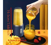 Licuadora portátil de frutas con USB, multifunción, de doble taza, exprimidor eléctrico, licuadora, exprimidor de frutas, batidora de alimentos, máquina para hacer jugos color rosa