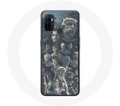 Coque pour Oppo A53 Game of Thrones Saison 8 Le Trône de Fer Affiche Personnages Fond Gris