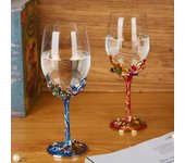 Copas de cristal esmaltadas creativas para beber, copas de vidrio para juego de copas de vino, copas de champán, copas de whisky vintage de lujo 301-400ml