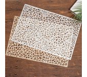 Tapetes japoneses cuadrados de PVC ahuecados para comidas, almohadilla aislante antideslizante para el hogar, tapete para mesa, accesorios de decoración de hotel