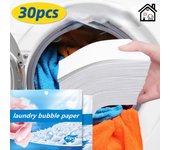 30/60 Uds hojas de detergente para ropa fácil de disolver tabletas para ropa detergente de limpieza profunda fuerte jabón para lavadora 30pcs/bag