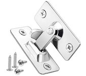Cerradura de puerta Pestillo de acero inoxidable de 90 grados Cerradura de puerta curva corrediza en ángulo recto Pestillo Tornillo Armario Accesorios de hardware con tornillos plata