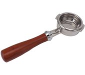 Portafiltro sin fondo para café, ergonómico, desmontable, de madera maciza, sin fondo, para L