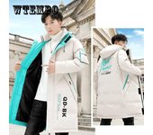 Chaqueta acolchada gruesa y cálida de longitud media para hombre, chaqueta acolchada de plumón bonita a la moda de tendencia de invierno XXXL