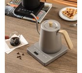 Hervidor eléctrico de cuello de cisne de 110 V/220 V, cafetera manual, termo, boca fina, tetera inteligente, 1000 W 110V voltage&us negro