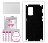apgo Protective Skin Sticker for the back+sides compatible with Oppo A96 4G, Full Wrap Film, Foil, Vinyl - Pattern Matte Black