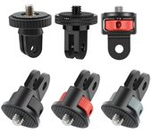 Adaptador de trípode con tornillo de 1/4 de pulgada y soporte giratorio de 360 grados para Go Pro Hero 12, 11, 10, 9, 8, Insta-360 One, X4, X3 y X2. Accesorios para cámara.