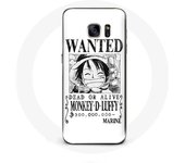 Coque pour Samsung Galaxy S6 edge One Piece Manga affiche de recherche Blanche