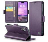 Funda tipo billetera con ranuras para tarjetas de cuero PU con cepillo antirrobo RFID para iPhone Samsung Xiaomi con hebilla magnética Samsung S21FE verde oscuro