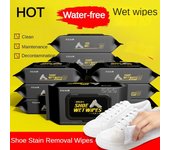 Toallitas limpiadoras de calzado blancas sin lavado, con cuidado abrillantador mejorado Toallitas quitamanchas desechables para lustrar zapatos Limpiador sin agua para zapatillas 12pcs/bag