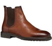 Geox Botines de charol Tiberio para hombre 7 UK marrón