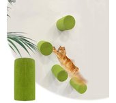 Poste rascador para gatos, protector de muebles autoadhesivo de montaje en pared, tablero rascador con forma de garra para gatos, suministros para mascotas para gatos de interior S café