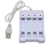 Cargador de batería Universal con salida de 4 enchufes USB para adaptador de carga rápida de batería