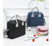 Bolsa de almuerzo con asa y correa para mujer, bolsa térmica portátil para comida para el trabajo, fiambrera térmica para estudiantes, bolsa para nevera rojo