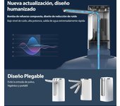 Dispensador de agua recargable, bomba de agua eléctrica inalámbrica portátil, silenciosa, plegable automáticamente, alto flujo, carga tipo C. blanco