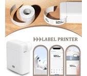 Etiquetadora con cinta, impresora térmica portátil con Bluetooth, máquina para hacer pegatinas con múltiples plantillas para organizar el hogar, la cocina y la escuela One Size