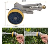 Boquilla de pulverización de agua, boquilla de manguera de agua Universal a prueba de herrumbre, mango ergonómico a prueba de fugas de alta presión