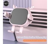 Soporte Universal para teléfono móvil por gravedad, Clip para salida de aire de coche, soporte para teléfono móvil, soporte para iPhone y Samsung negro