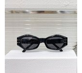 Gafas de sol poligonales de montura estrecha para mujer: gafas de estilo punk de moda para celebridades.
