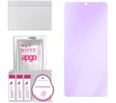 apgo Anti-Blue 9H Hybrid protective glass compatible with Wiko View3 Pro, flexible nano glass, great replacement for tempered glass, scratch-resistant