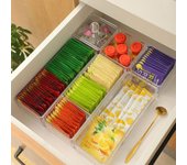 Caja de almacenamiento para bolsitas de té, tipo cajón, caja clasificadora de cápsulas de café, tarro de almacenamiento sellado de acrílico con tapa, recipiente para té, café y azúcar S Without cover
