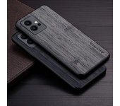 Funda para Vivo Y75 5G funda de madera de bambú patrón de cuero cubierta de lujo coque para vivo y75 funda capa Y75 5G negro