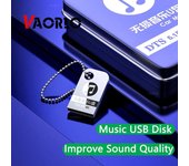 VAORLO Kit de Coche Música USB 16GB 32GB 64GB USB3.0 16GB plata