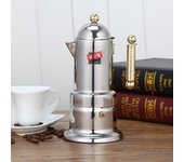 Cafetera espresso italiana Moka de acero inoxidable con percolador y extractor de café