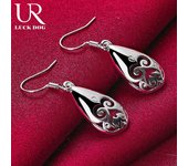 Pendientes de plata de ley 925 con forma de mueca para piercing en la oreja, joyería de boda de moda. 3.80*1.20cm