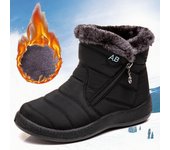Botas de invierno para mujer, botines de suela gruesa, botas impermeables para mujer, zapatos de moda para mujer, zapatos de mujer de Color sólido, zapatillas de deporte para mujer 40