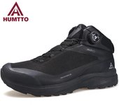 HUMTTO-Botines para hombre con plataforma para exteriores, zapatos de diseñador de lujo, botas de goma impermeables para invierno, trabajo, senderismo, color negro 41 negro