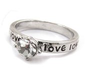 Anillo 'Amor' de plata 50 blanco