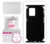 apgo Protective Skin Sticker for the back+sides compatible with Realme 9 Pro Plus, Full Wrap Film, Foil, Vinyl - Pattern Matte Black