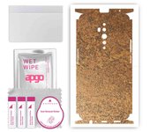 apgo Protective Skin Sticker for the back+sides compatible with Oppo Reno2 Z, Full Wrap Film, Foil, Vinyl - Pattern Rusty Copper