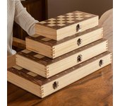 Juego de ajedrez - Tablero de ajedrez de madera maciza portátil, plegable y magnético - Juegos educativos para estudiantes y niños - Regalo de Navidad