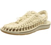 Sandalias KEEN Uneek de dos cordones para hombre, lona natural/abedul, 10