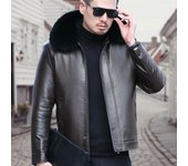 Nueva chaqueta de cuero integrada de piel para hombres de mediana edad de invierno, chaqueta de cuero de felpa y solapa gruesa para hombres, chaqueta para hombres 6XL