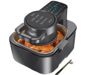 Nueva freidora de aire visual inteligente para el hogar, de gran capacidad, 9 l, automática, con horno inteligente, máquina integrada para patatas fritas negro
