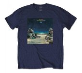 Sí Camiseta unisex de algodón para adultos con océanos topográficos S azul marino