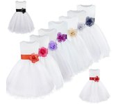 Vestido de niña de flores para niños, fiesta de desfile, boda, baile de graduación, princesa, ocasión Formal, vestido para niñas 11-12 Years azul marino