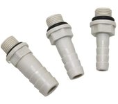 Conector de manguera de plástico con rosca macho BSP de 1/4  y 1/8  (6/8/10/12 mm), para riego de jardín, POM Pagoda