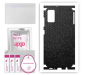 apgo Protective Skin Sticker for the back+sides compatible with Samsung Galaxy A41, Full Wrap Film, Foil, Vinyl - Pattern Black Honeycomb